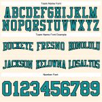 Custom Name and Number Hoodie for Football - Personalized Cream Teal-Black Pullover Sweatshirt Personalized Stitched Cream
