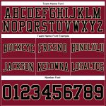 Custom Crimson and Black Football Hoodie with Name and Number - Personalized Stitched Pullover Sweatshirt Personalized Stitched