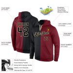 Custom Team Hoodie with Name and Number - Personalized Stitched Crimson Black-Cream Sports Pullover Sweatshirt Personalized