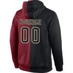 Custom Team Hoodie with Name and Number - Personalized Stitched Crimson Black-Cream Sports Pullover Sweatshirt Personalized