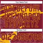 Custom Name Number Sports Hoodie Sweatshirt with 3D Torn Paper Style Design in Crimson Gold - Personalized Stitched Pullover