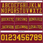 Custom Stitched Crimson Gold-Navy Football Hoodie with Personalized Name & Number - Pullover Sweatshirt Personalized Stitched