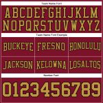 Custom Name and Number Crimson Black Old Gold Football Hoodie Sweatshirt - Personalized Pullover Personalized Stitched Crimson
