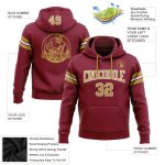 Custom Name Number Crimson White Football Hoodie Sweatshirt Pullover - Personalized Stitched Team Apparel Personalized Stitched