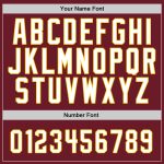 Custom Team Hoodie with Personalized Name and Number, Crimson & White-Gold Split Pullover Sweatshirt Personalized Stitched
