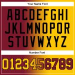 Custom Name Number Hoodie Stitched Crimson Yellow-Black Gradient Sports Pullover Sweatshirt Fashion Team Apparel Personalized