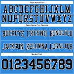 Custom Electric Blue Black-White Football Hoodie with Stitched Name & Number - Personalized Pullover Sweatshirt Personalized