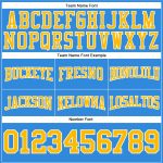 Custom Electric Blue Football Hoodie with Gold-White Design, Personalized Name & Number, Stitched Pullover Sweatshirt Personalized