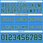Custom Electric Blue Green-White Football Hoodie with Stitched Name and Number - Personalized Pullover Sweatshirt Personalized