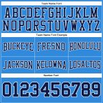 Custom Name and Number Stitched Electric Blue Navy White Football Hoodie Sweatshirt Pullover Personalized Stitched Electric