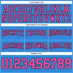 Custom Name Number Hoodie Electric Blue Pink-Black Football Pullover Sweatshirt Personalized for Team Support Personalized