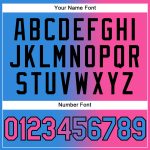 Custom Name Number Pullover Hoodie - Personalized Electric Blue Pink-Black Gradient Fashion Sports Sweatshirt Personalized