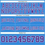 Custom Electric Blue Purple-White Football Hoodie with Personalized Name & Number - Stitched Pullover Sweatshirt Personalized