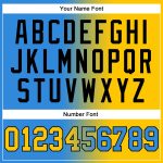Custom Name Number Electric Blue Yellow Gradient Sports Hoodie Pullover Sweatshirt - Personalized Fashion Team Gear Personalized
