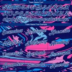 Custom Sports Hoodie with Personalized Name and Number, 3D Pattern Design in Royal Pink and Light Blue-White Pullover Sweatshirt
