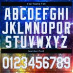 Custom Name and Number Sports Hoodie, Personalized 3D Pattern Pullover Sweatshirt in Galactic White and Light Blue Personalized