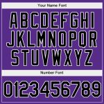 Custom Stitched Team Hoodie with Name and Number in Gold, Black, Purple - Fashion Sports Pullover Sweatshirt Personalized