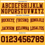 Custom Team Hoodie with Stitched Name & Number - Gold Brown-Orange Football Pullover Sweatshirt Personalized Stitched Gold