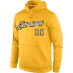 Custom Name Number Personalized Gold Camo Cream Hoodie Pullover Sweatshirt for Sports Team Personalized Stitched Gold Camo-Cream