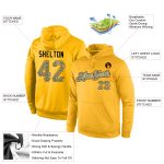 Custom Name Number Personalized Gold Camo Cream Hoodie Pullover Sweatshirt for Sports Team Personalized Stitched Gold Camo-Cream