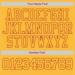 Custom Gold-Red Sports Pullover Hoodie with Name and Number - Personalized Stitched Sweatshirt Personalized Stitched Gold