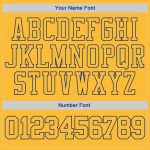 Custom Name and Number Stitched Gold-Royal Sports Hoodie Pullover Sweatshirt - Personalized Team Apparel Personalized Stitched