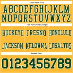 Custom Gold Green-White Football Hoodie with Personalized Name & Number | Stitched Pullover Sweatshirt for Teams Personalized