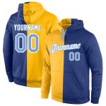 Custom Name Number Hoodie for Team - Personalized Light Blue Royal Stitched Pullover Sports Sweatshirt Personalized Stitched