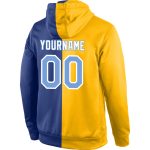 Custom Name Number Hoodie for Team - Personalized Light Blue Royal Stitched Pullover Sports Sweatshirt Personalized Stitched