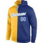Custom Name Number Hoodie for Team - Personalized Light Blue Royal Stitched Pullover Sports Sweatshirt Personalized Stitched