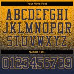 Custom Name and Number Stitched Gold Navy Fade Fashion Sports Hoodie Pullover Sweatshirt Personalized Stitched Gold Navy