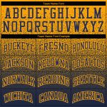 Custom Name and Number Stitched Gold Navy Fade Fashion Sports Hoodie Pullover Sweatshirt Personalized Stitched Gold Navy