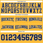 Custom Personalized Gold Navy-Light Blue Football Hoodie Pullover Sweatshirt with Name and Number Personalized Stitched Gold