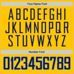 Custom Stitched Sports Hoodie with Gold Navy-Light Blue Design, Personalized Name and Number - Pullover Sweatshirt Personalized