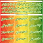 Custom Name and Number 3D Reggae Geometric Pullover Hoodie - Personalized Gold Neon Green Orange-White Sports Sweatshirt