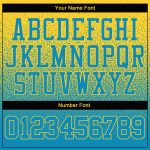 Custom Name Number Blue Fade Gold Panther Pullover Hoodie Fashion Sweatshirt for Sports Personalized Stitched Gold Panther