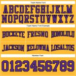 Custom Personalized Hoodie with Stitched Gold Purple-Black Football Design, Team Name & Number Pullover Sweatshirt Personalized