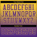 Custom Name Number Stitched Pullover Sweatshirt Hoodie - Personalized Gold Purple Fade Fashion Sports Apparel Personalized
