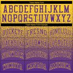 Custom Name Number Stitched Pullover Sweatshirt Hoodie - Personalized Gold Purple Fade Fashion Sports Apparel Personalized