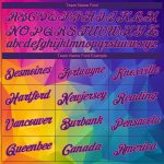 Custom Name Number Sports Hoodie Sweatshirt with Personalized Gold Purple-Pink 3D Abstract Rainbow Pattern Personalized Stitched