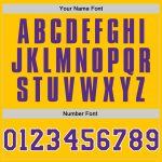 Custom Gold Purple-White Sports Hoodie with Name and Number - Personalized Stitched Pullover Sweatshirt for Team Support