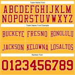 Custom Name Number Red White Gold Football Hoodie Sweatshirt Pullover - Personalized Team Apparel Personalized Stitched Gold
