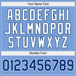 Custom Name Number Sports Hoodie Pullover Sweatshirt in Gold Royal Light Blue - Personalized Stitched Team Apparel Personalized