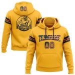 Vintage USA Flag Football Hoodie Personalized Stitched Custom Name Number Black Crimson Pullover Sweatshirt Personalized
