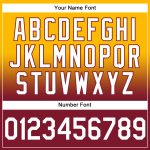 Custom Name Number Sports Hoodie - Personalized Stitched Gold White Crimson Fade Pullover Sweatshirt Personalized Stitched
