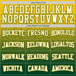 Custom Name Number Personalized Sports Hoodie Sweatshirt in Gold White Green Fade Fashion Design Personalized Stitched Gold