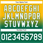 Custom Personalized Gold White-Kelly Green Fade Sports Hoodie Sweatshirt with Team Name and Number Personalized Stitched