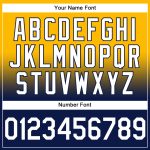 Custom Stitched Hoodie with Name and Number - Gold White-Navy Fade Fashion Sports Pullover Sweatshirt Personalized Stitched