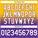 Custom Name Number Pullover Hoodie - Personalized Gold White Purple Fade Fashion Sports Sweatshirt Personalized Stitched
