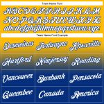 Custom Name Number Stitched Hoodie - Personalized Gold White-Royal Fade Fashion Sports Pullover Sweatshirt Personalized Stitched